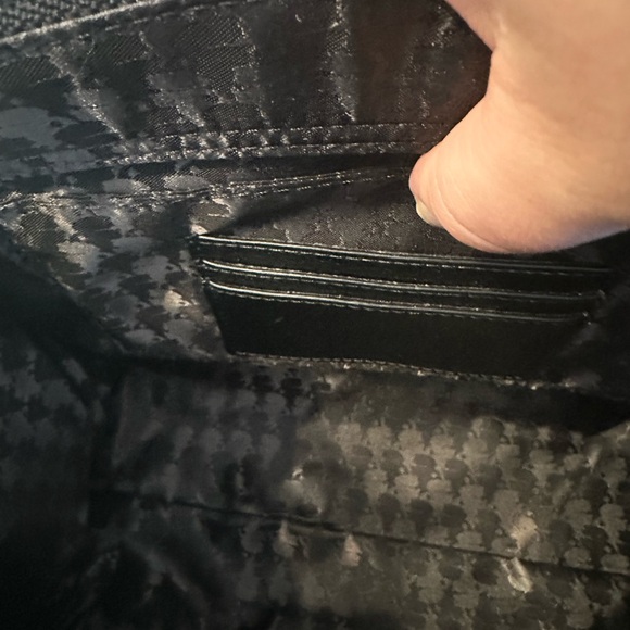 Karl Lagerfeld Paris Womens Maybelle Rhinestone Satchel Crossbody With Pouch - Picture 7 of 11